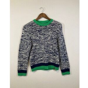 H&M LOGG Kids Boys Sweater Knit Navy White Green Crew Neck Size 14Y